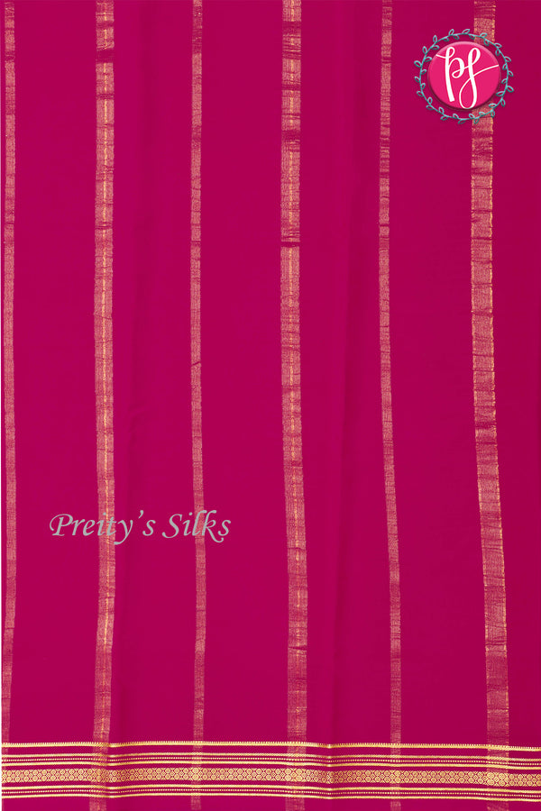 Pure Mysore Crepe Silk Saree-Mejentapink-PA19538