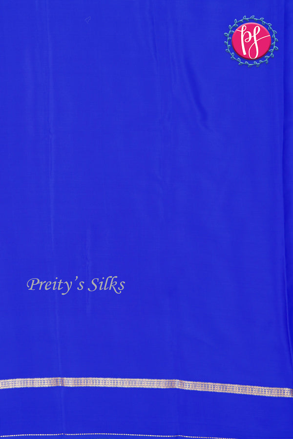 Pure Mysore Crepe Silk Saree-Royalblue-PA19482