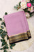 Pure Mysore Crepe Silk Saree-Mauvepink And Black-PA46766