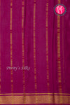 Pure Mysore Crepe Silk Saree-Olive green And Deepmejentapink-PA22355