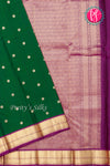 Kanchipuram Soft Silk Saree-Bottlegreen-PA20390