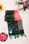 Kanchipuram Soft Silk Saree-Soft Coral Pink And Bottlegreen-PA27323
