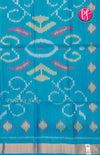 Pure Pochampally Soft Silk saree- Purple - Sky Blue-PF38080
