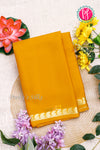Pure Mysore Crepe Silk Saree-MustardYellow-PA21766