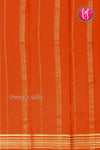 Pure Mysore Crepe Silk Saree -Orange-PA11099