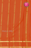 Pure Mysore Crepe Silk Saree With Bentex Border-Orange-PF46788