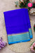 Pure Mysore Crepe Silk Saree-Royalblue And Skyblue-PA28717