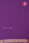 Pure Mysore Crepe Silk Saree-Light Kankambara and Purple-PA19960