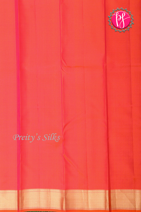 Pure Kanchipuram Silk Saree-Orange-PA20310