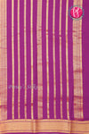 Pure Mysore Crepe Silk Saree -Olivegreen And Purple-PA72866