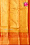 Pure Brocade Kanchipuram Silk Saree-Orange-PA26193