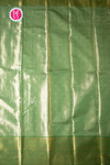 Semi Kanchipuram Silk Saree-White And Green-PA57094
