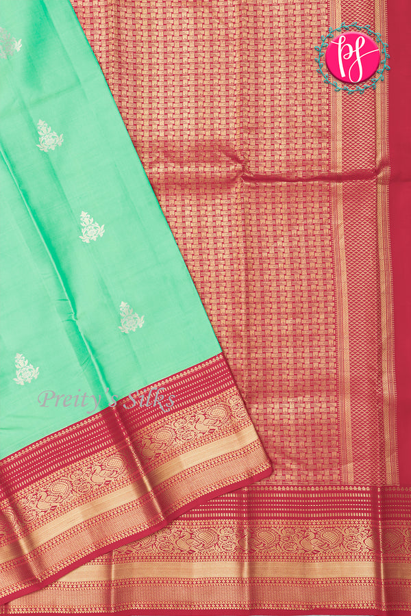 Pure Kanchipuram Silk Saree-Deepdarkplum And Red-PA23601