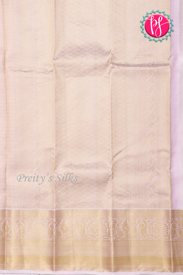 Pure Kanchipuram Silk Saree-Leamomyellow And Lightpink-PA23542