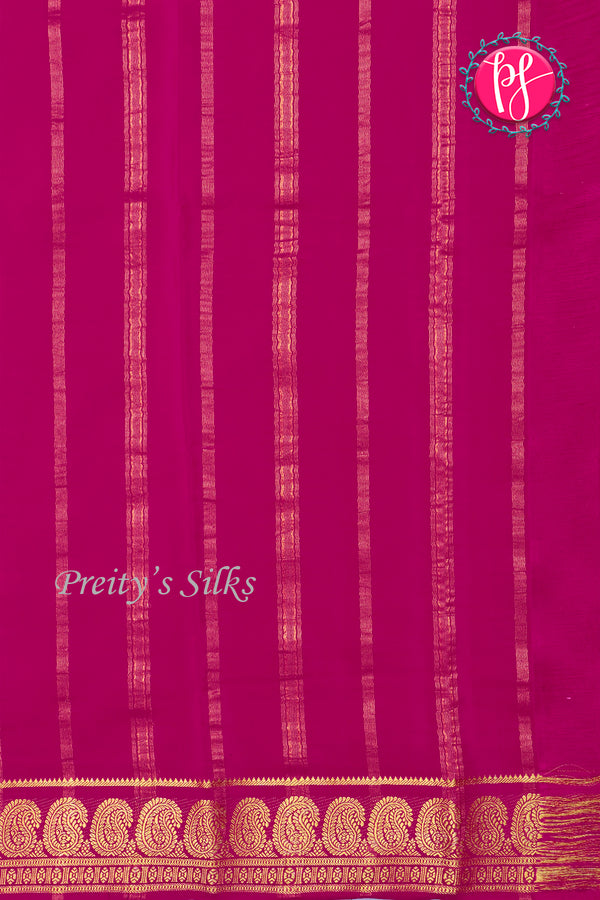 Pure Mysore Crepe Silk Saree-Mejentapink-PA20648