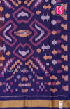 Pure Pochampally Soft Silk saree- Deep Wine with Ink Blue-PF03817