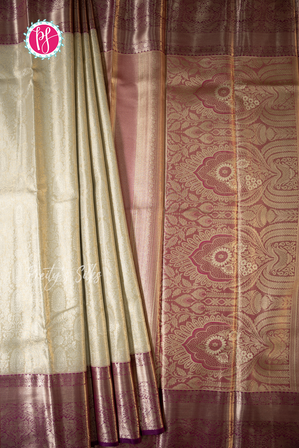 Semi Brocade Kanchipuram Silk Saree-PA57094