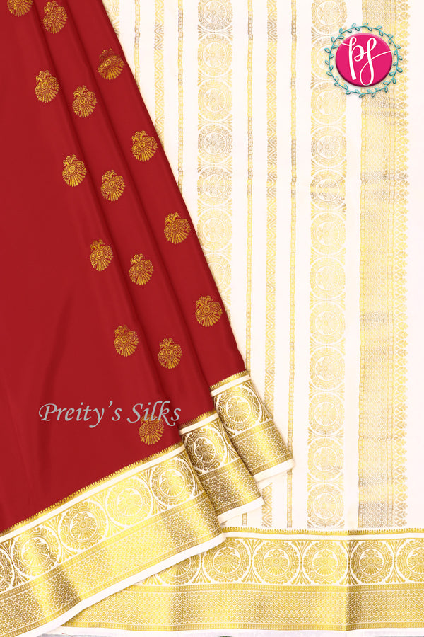Pure Mysore Crepe Silk Saree-PF77383