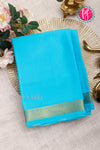 Pure Mysore Crepe Silk Saree-Aquablue-PA33565