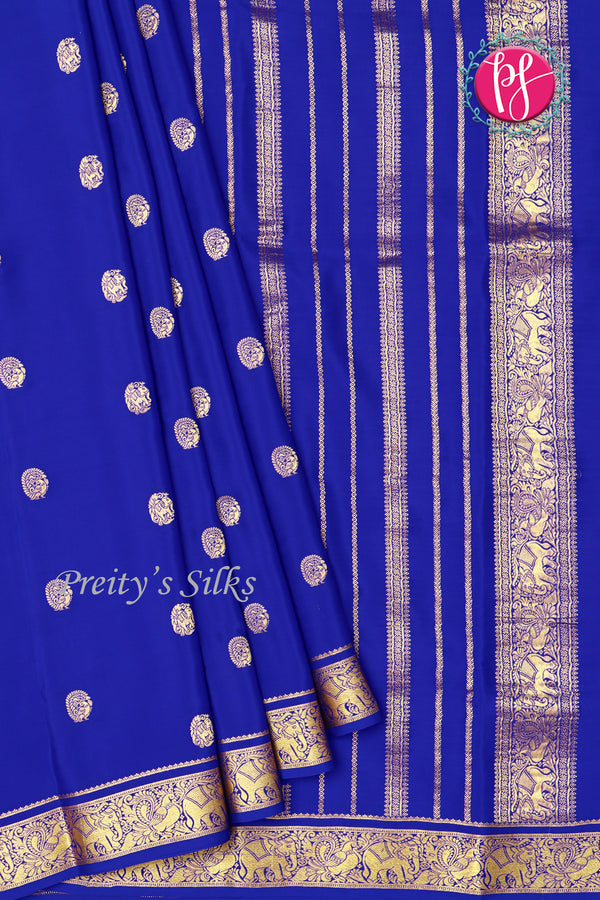 Pure Mysore Crepe Silk Saree-PF77430