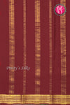Pure Mysore Crepe Silk Saree -Yellow And Marron Green-PA01208