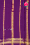 Pure Mysore Crepe Silk Saree-Mauve And Deeppurple-PA26302