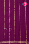 Pure Mysore Crepe Silk Saree-DeepPurple-PA20546
