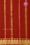 Pure Mysore Crepe Silk Saree-Yellow And Deepmarron-PA20648