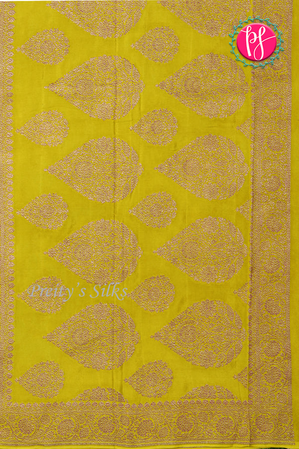 Pure Banarasi Crepe Silk Saree-Deepwine And Mustardyellow-PA22100