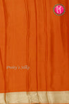 Pure Designer Crepe Silk Saree-Rusty Orange-PA20203