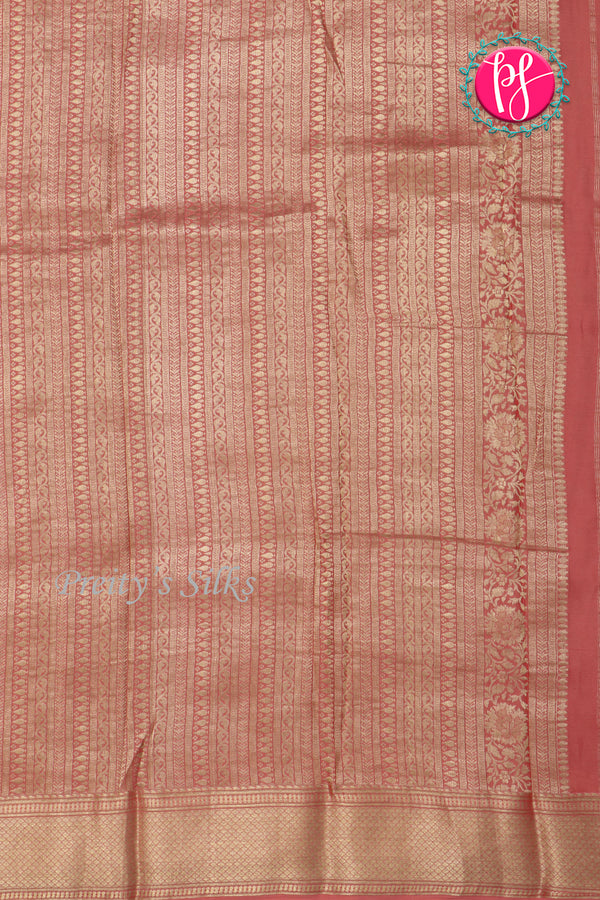 PURE KADDI BANARASI GEORGETTE SILK SAREE-Mauve Red-PA23868