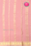 Pure Mysore Crepe Silk Saree-Gandaberunda Border-Peach-PA20598