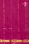 Pure Mysore Crepe Silk Saree -Orange And Pink BottleGreen -PA01239