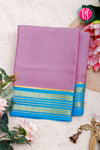 Pure Mysore Crepe Silk Saree-Mauve And TealbluePA29013