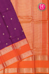Pure Kanchipuram Silk Saree-Wine And Tomato Red-PA27022