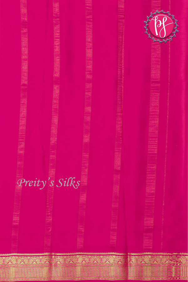Pure Mysore Crepe Silk Saree-Pink-PF84310