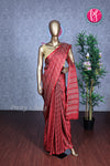 PURE KADDI BANARASI GEORGETTE SILK SAREE-DeepRed-PA14778