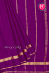 Pure Mysore Crepe Silk Saree-Purple-PA21800