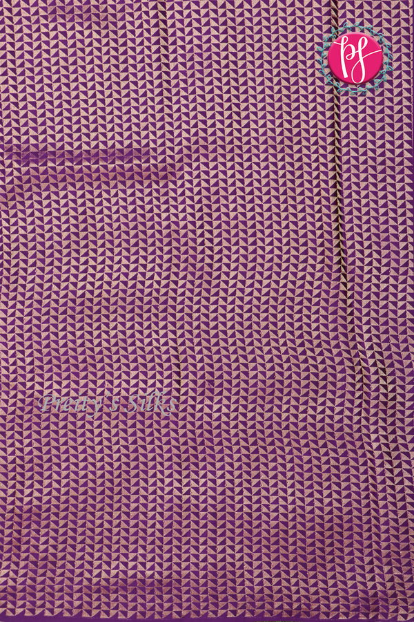 PURE KADDI BANARASI GEORGETTE SILK SAREE-Deep Violet -PA14778