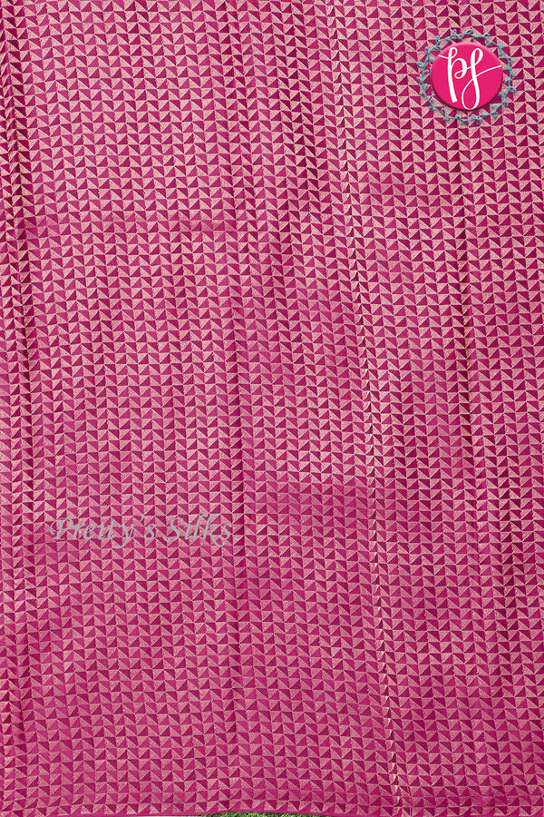PURE KADDI BANARASI GEORGETTE SILK SAREE-Deep Pink-PA14778