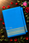 Pure Mysore Crepe Silk Saree -Skyblue-PF46924