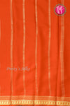 Pure Mysore Crepe Silk Saree -Orange-PA03096