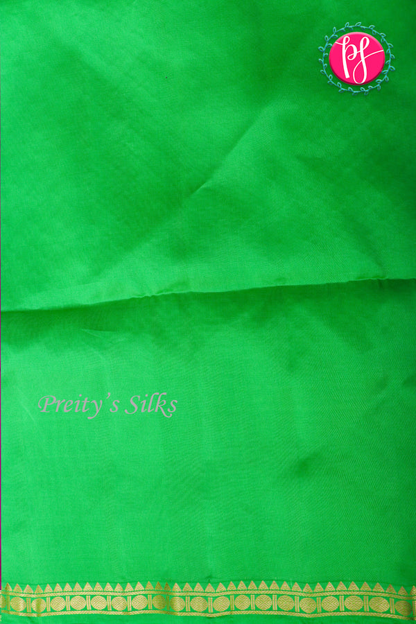 Kanchipuram Soft Silk Saree-Purple And Parrot green-PA20267