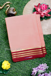 Pure Mysore Crepe Silk Saree-Soft Pink and Maroon-PA19960