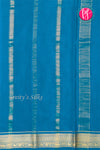 Pure Mysore Crepe Silk Saree-Tealblue-PF20850
