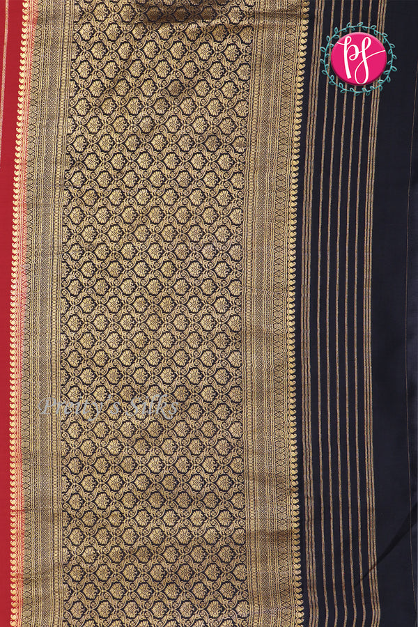 Pure Mysore Crepe Silk Saree Borderless Contrast -PA09550