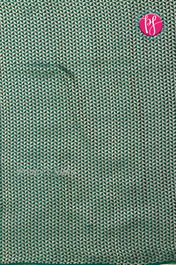 PURE KADDI BANARASI GEORGETTE SILK SAREE-Bottlegreen-PA14778