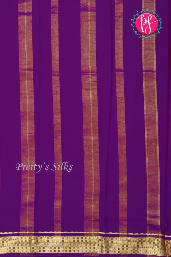 Pure Mysore Crepe Silk Saree-Voilet-PA20890