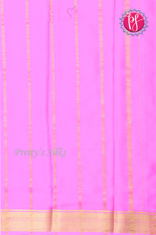 Pure Mysore Crepe Silk Saree-Candy Pink-PF84310