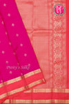 Half Pure Kanchipuram Silk Saree-Mejentapink And Red-PA27022